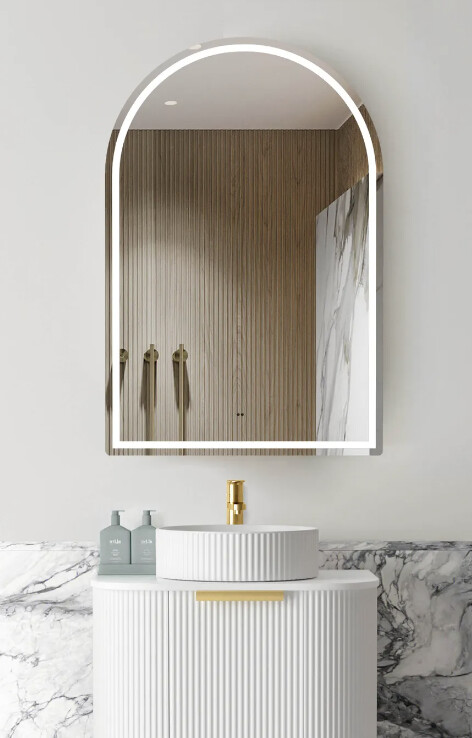 LED Archie Shaving Cabinet, Colour: Natural Oak