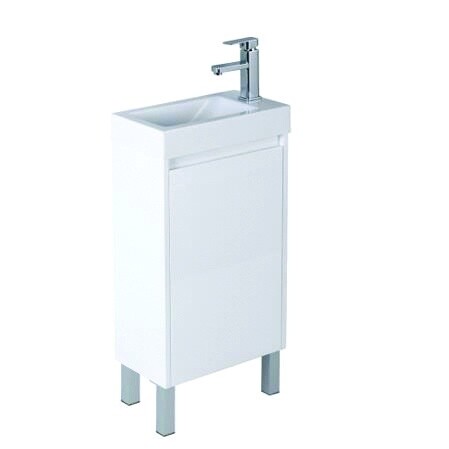 White Mini Vanity, Hinge: Right Hand Hinge