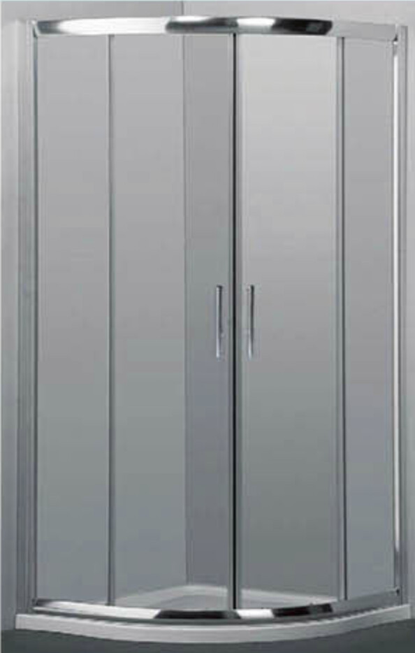 Curved Shower Screen Chrome, Size: 800x800