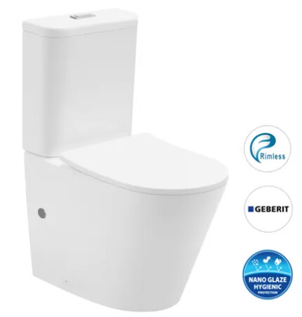 Oasis Rimless Toilet, Colour: White