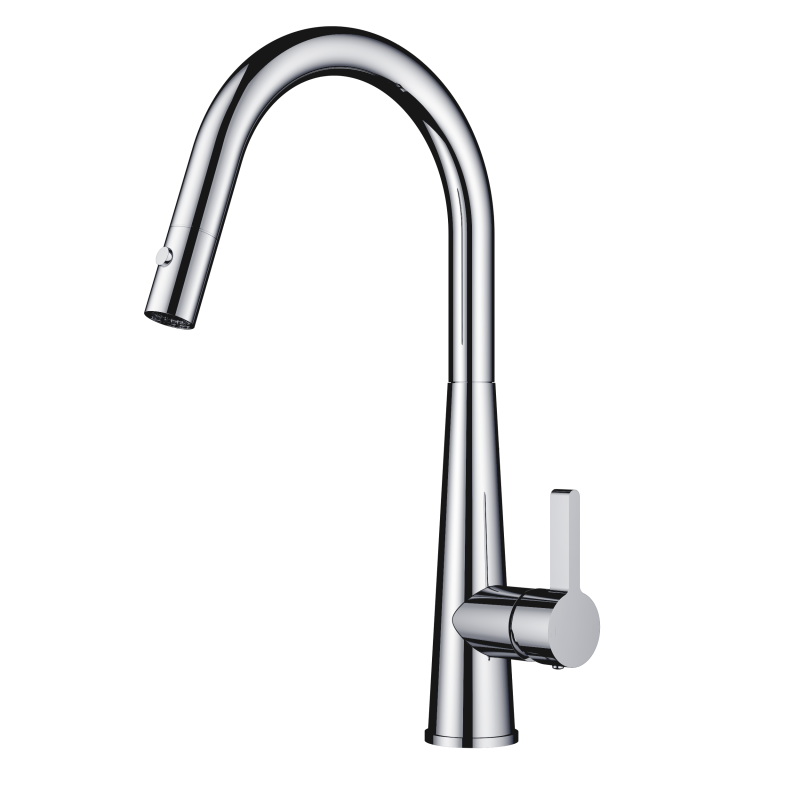 Pull Out Kitchen Mixer, Finish: Chrome