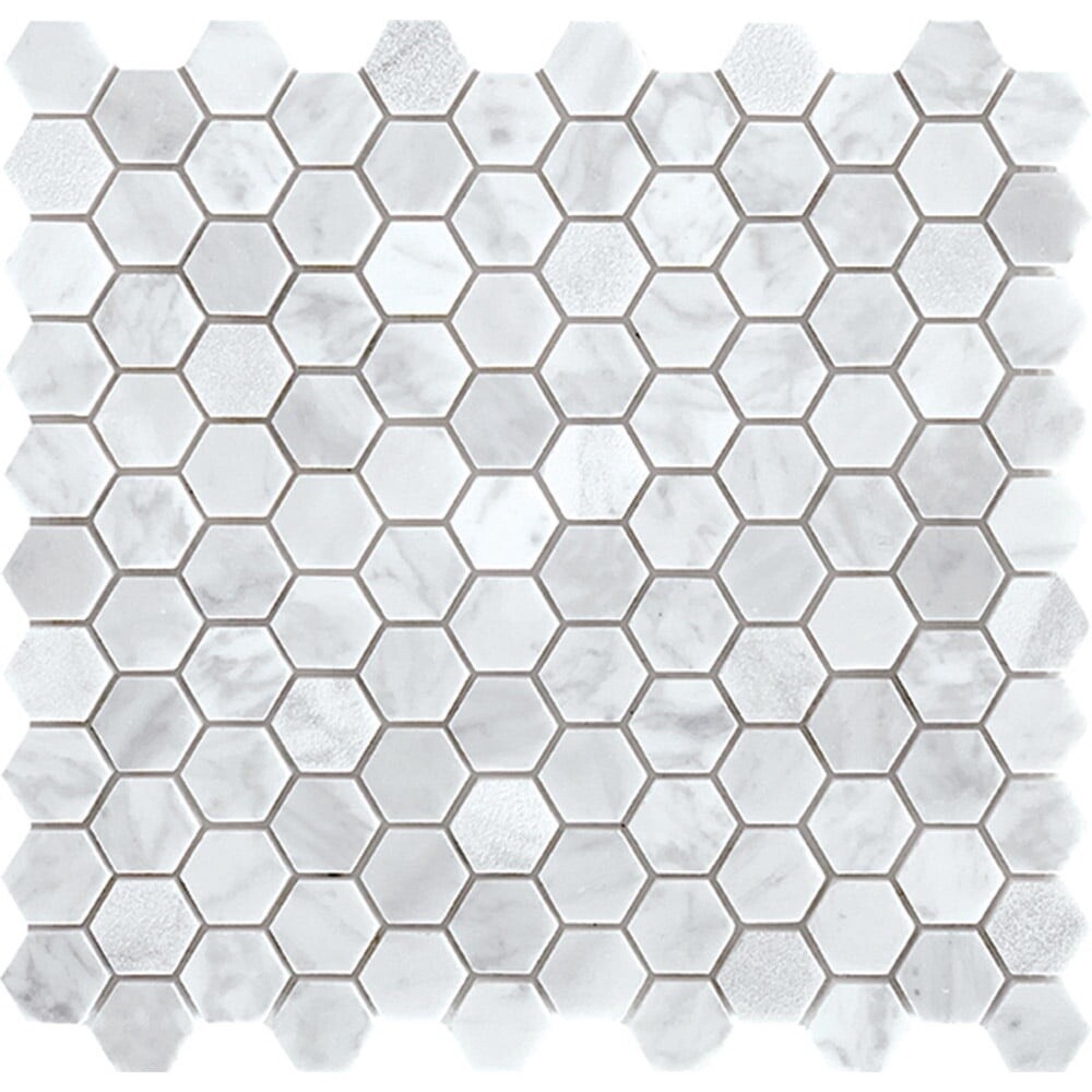 Tuscany Mosaic, Colour: Tuscany Carrara, Size: 30 Hex New