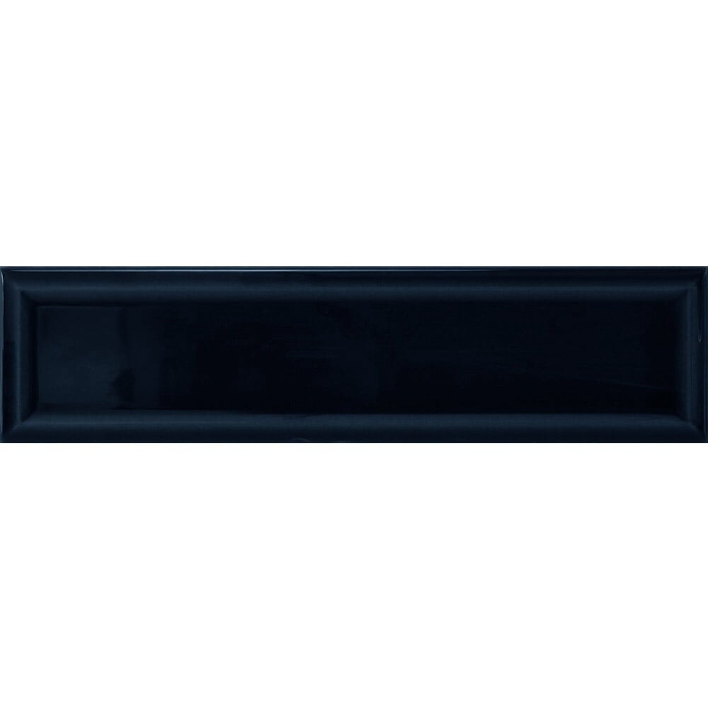 Edge Navy Wall Tile, Orientation: Frame, Finish: Gloss, Size: 68x280