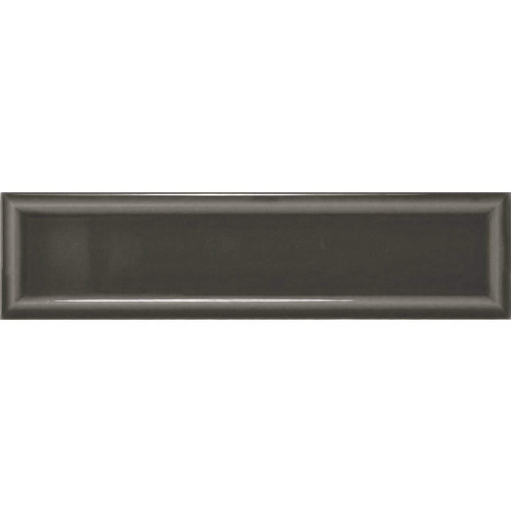Edge Dark Grey Wall Tile, Orientation: Frame, Finish: Gloss, Size: 68x280