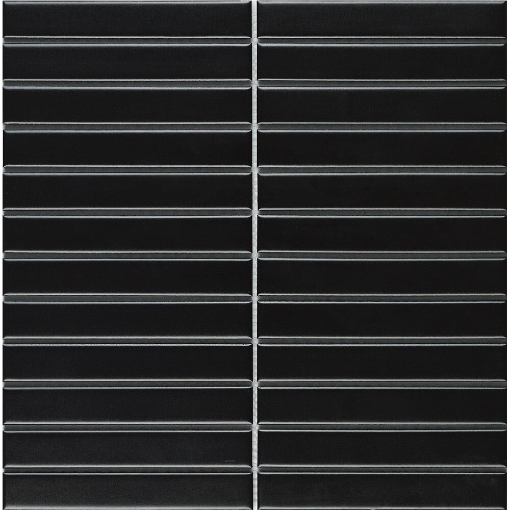 Flat Mosaic Tiles, Colour: Flat Black, Finish: Matt