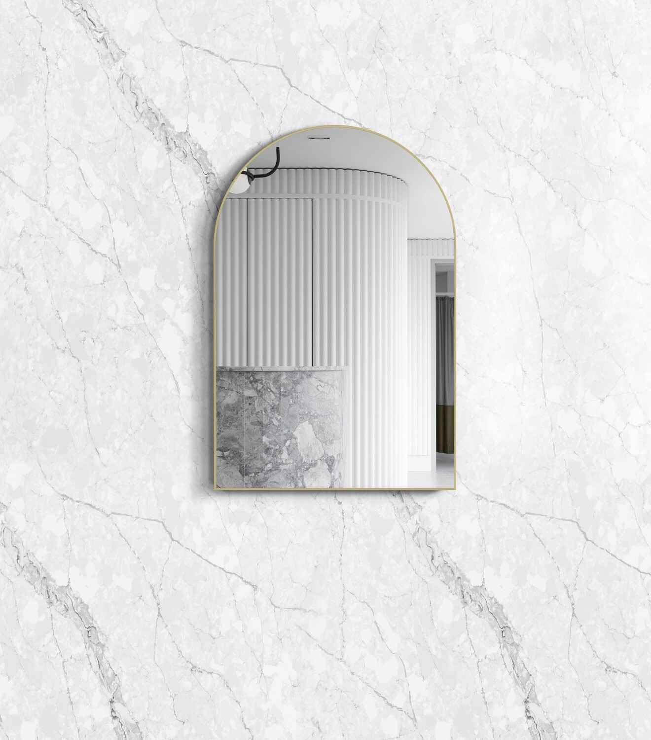 Archie Framed Mirror, Colour: Brushed Gold