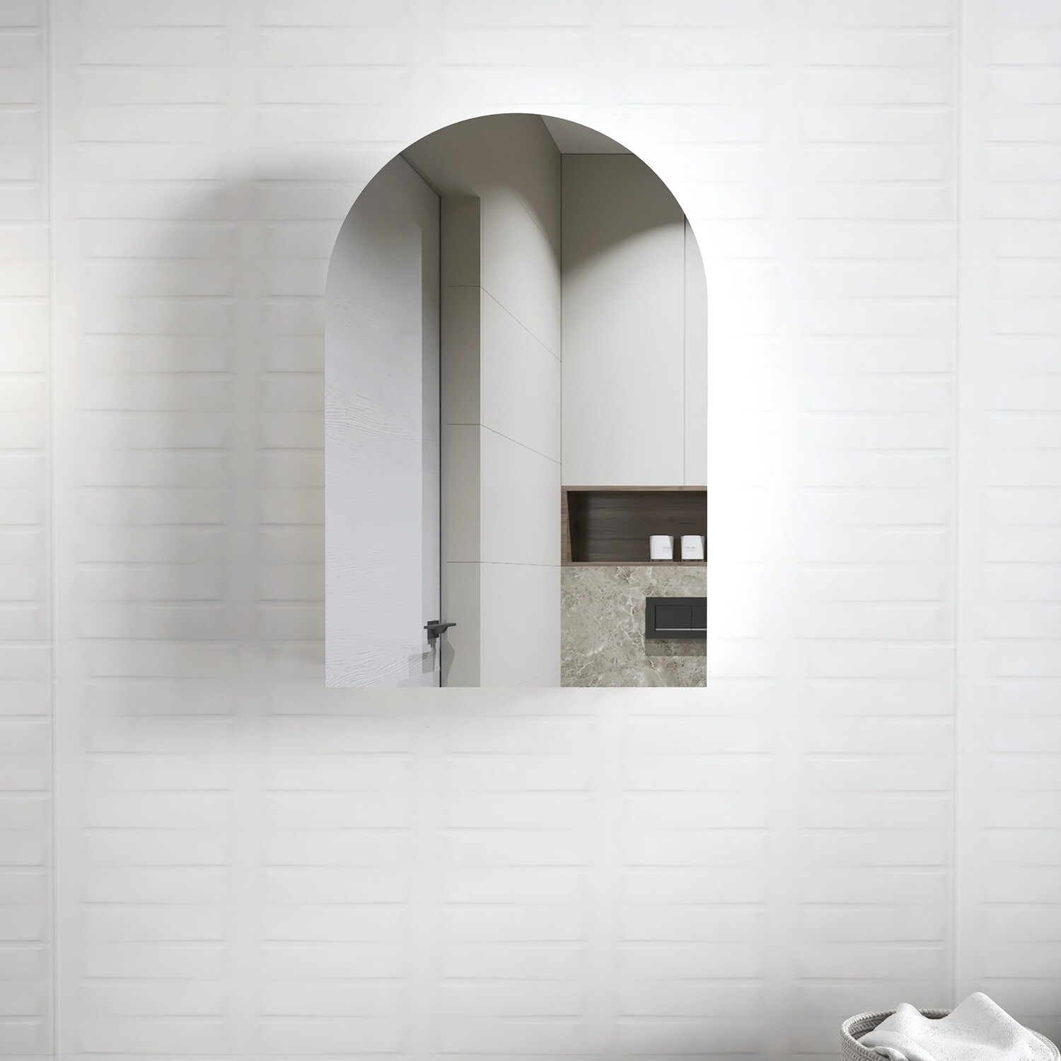 Archie Shaving Cabinet, Colour: Matte White