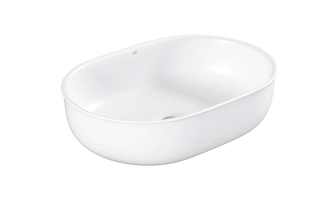 Bronte Oval Basin, Colour: Matte White
