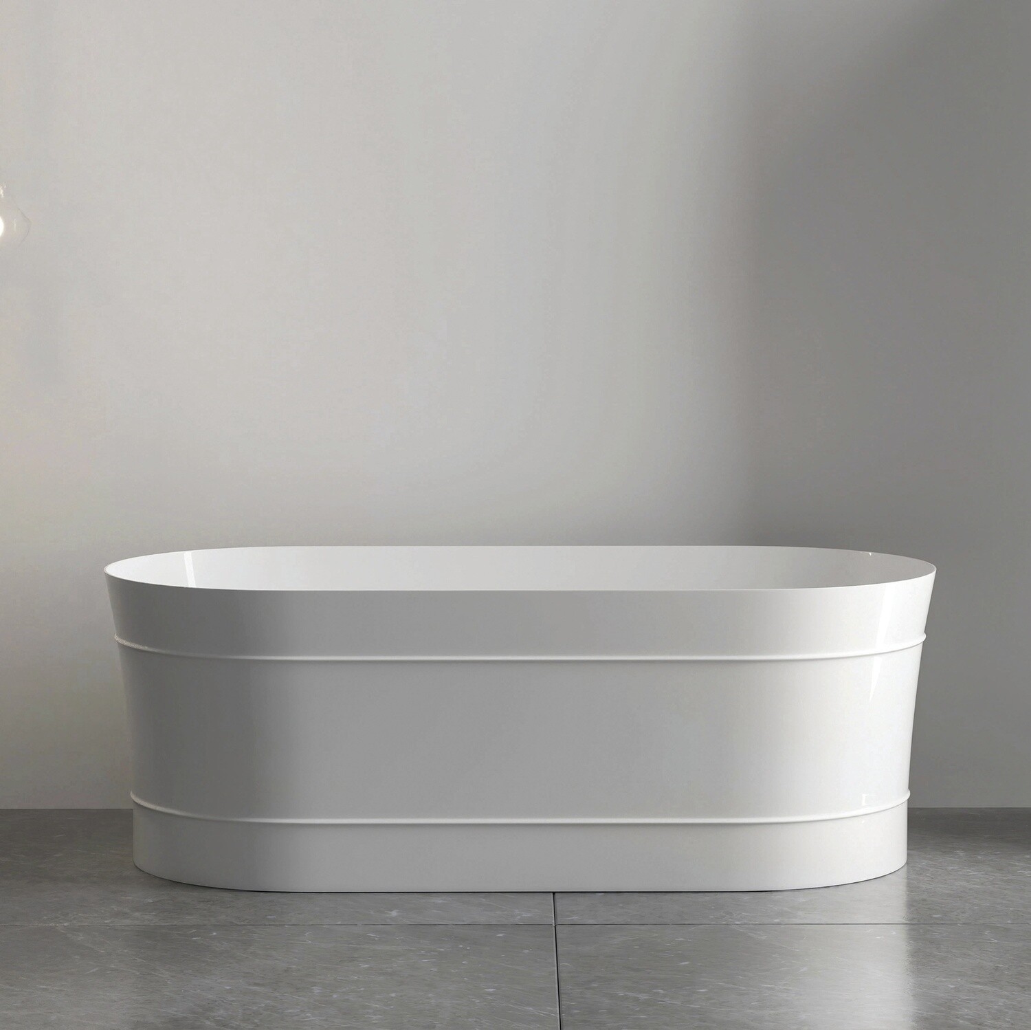 Attica Bondi Bath, Finish: Gloss White, Size: 1500mm