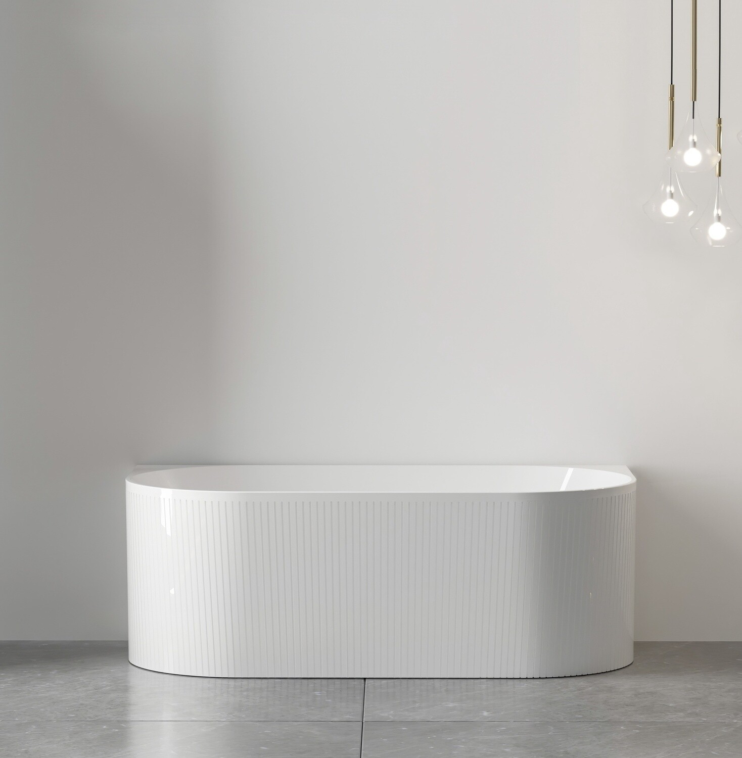 Attica Noosa BTW Multi-fit Bath, Finish: Gloss White, Size: 1500mm