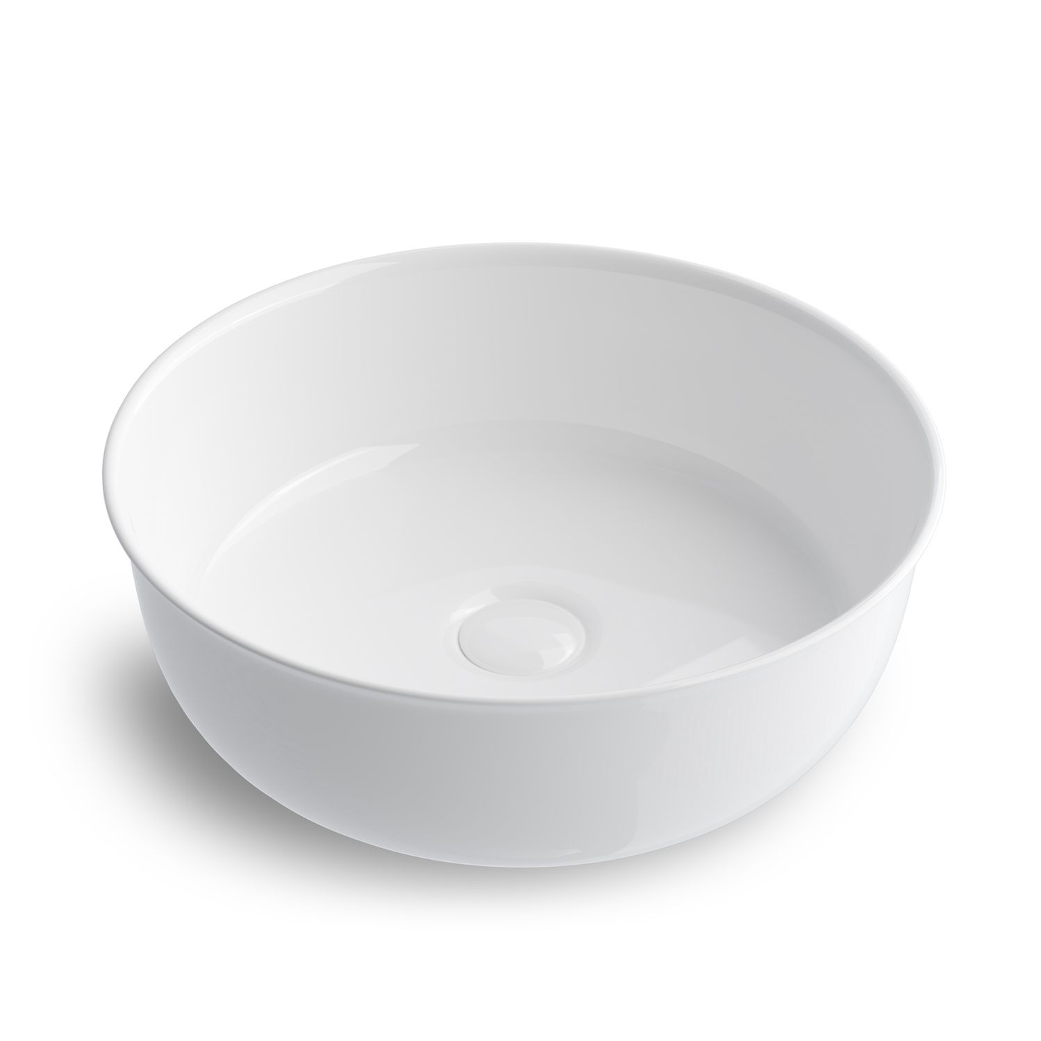 Bronte Round Basin, Colour: Gloss White, Size: 360x360x130