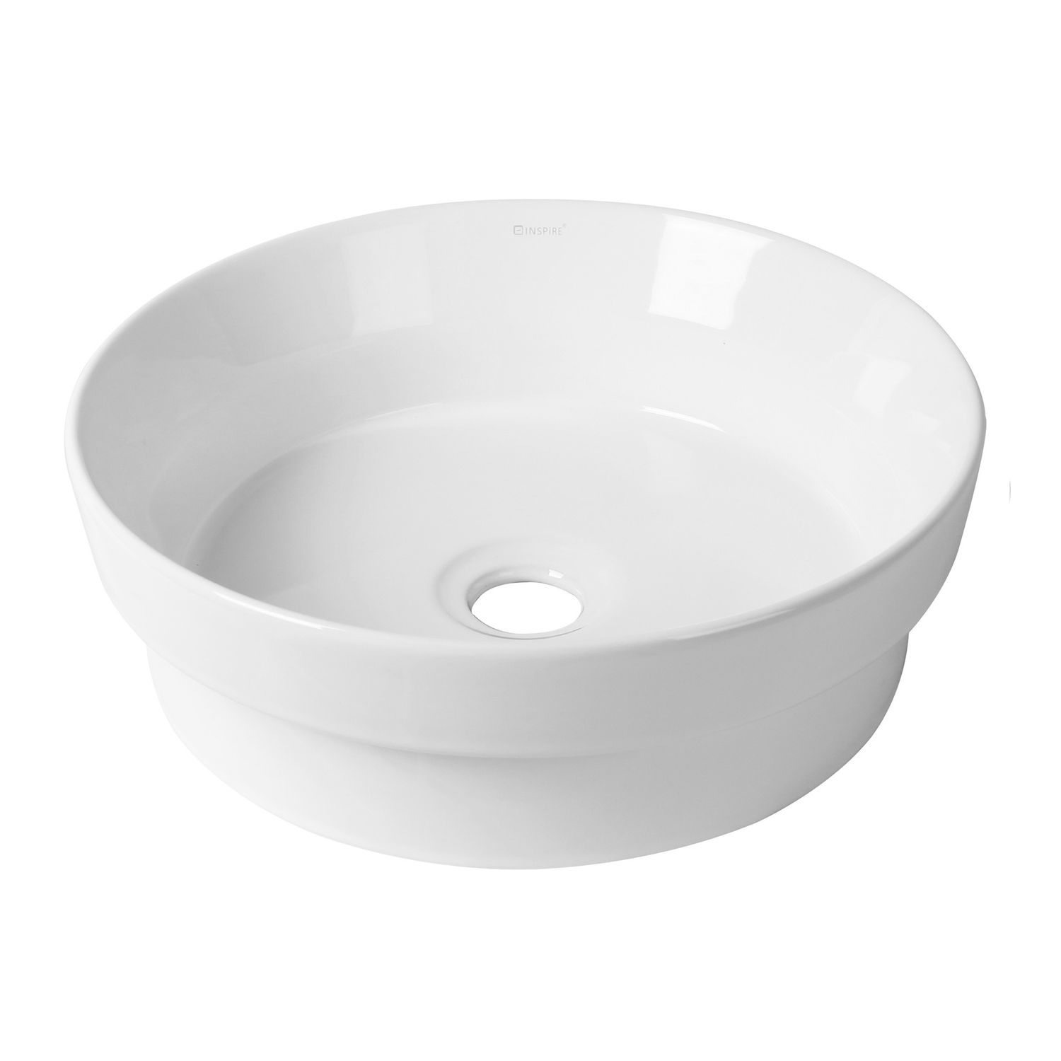 Semi Insert Round Basin, Finish: Gloss White