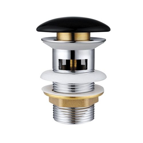 Basin 32mm Black Pop Up Waste Overflow