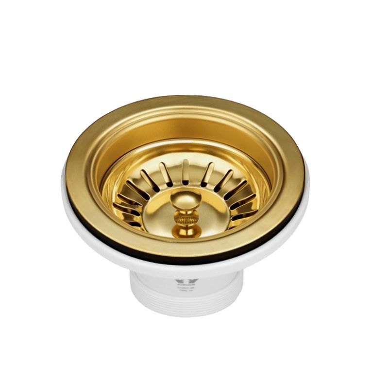 Sink Basket Waste Brushed Dark Gold