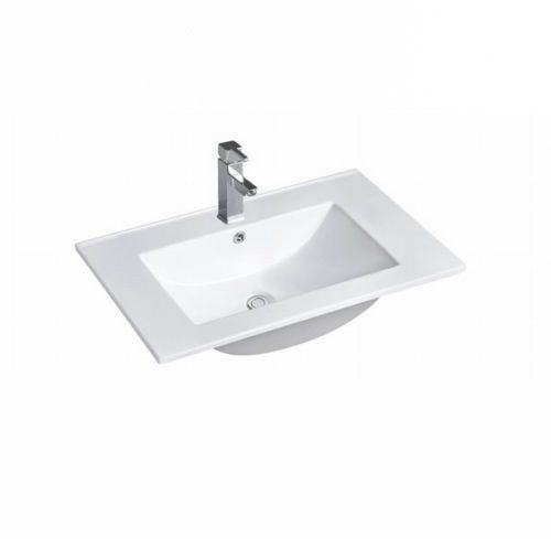 Slim Line Ceramic Top With Taphole &amp; Overflow 600mm