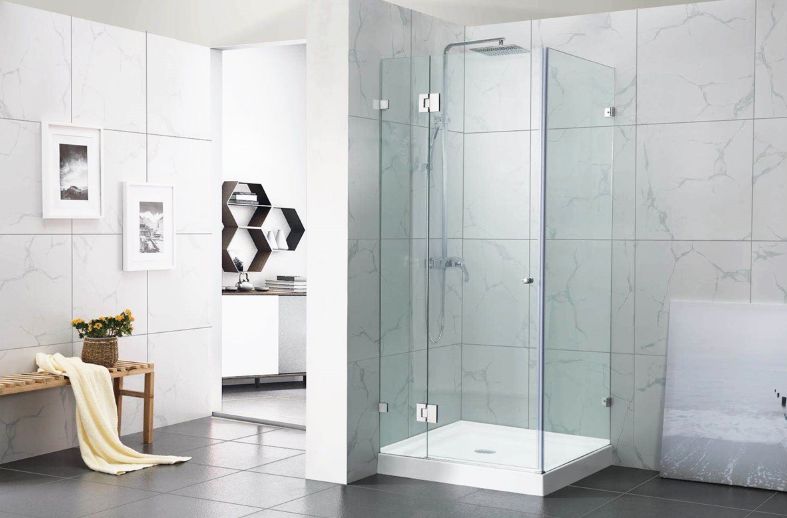 Frameless Hinge Door L-Shape