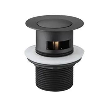 Basin 32mm Black Pop Up Waste with Overflow