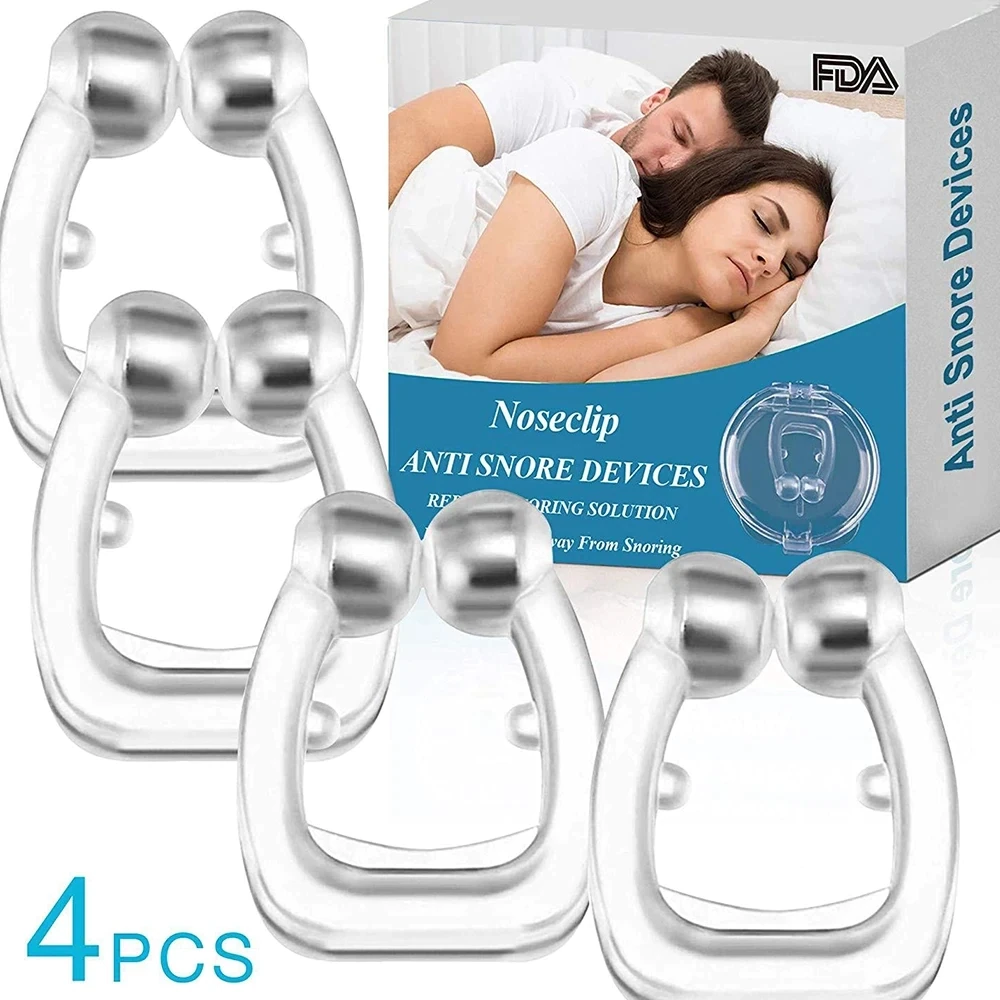 Anti Snore Stop Snoring Nose Clip Silicone Magnetic Sleep