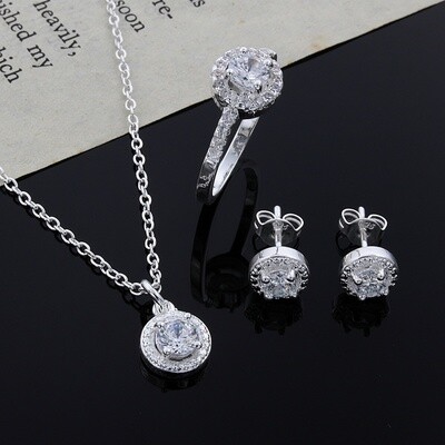 925 Sterling silver Cute Solid Christmas gift noble fashion