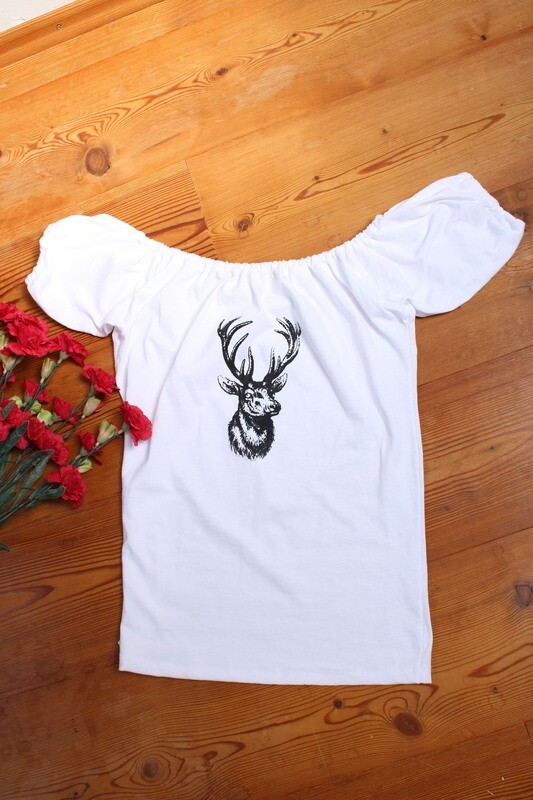 "Hirschzauber"-Carmenshirt