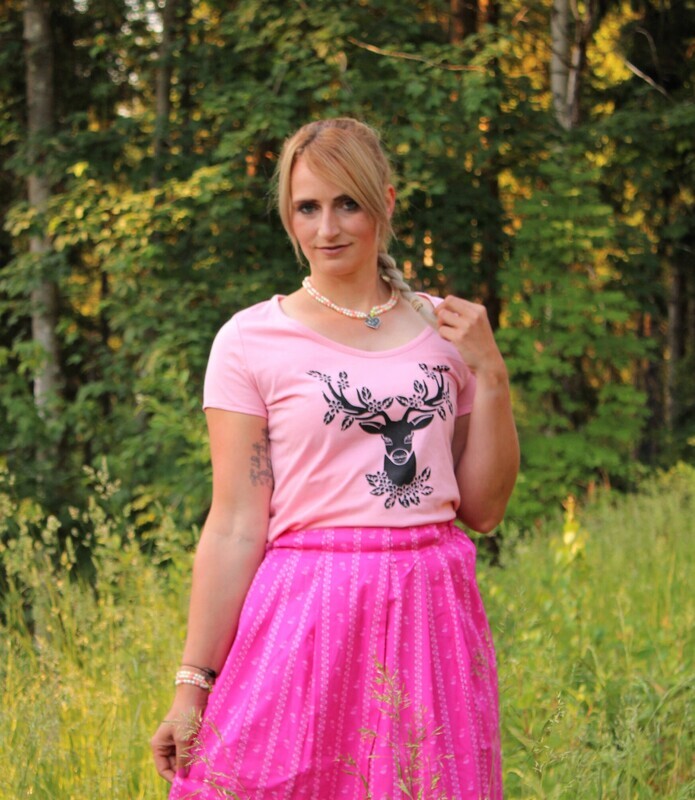 "Blumengeweih"-Trachtenshirt