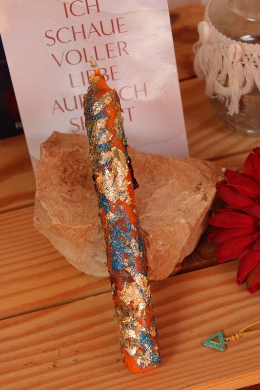 "GLÜCK"-Ritualkerze (orange)