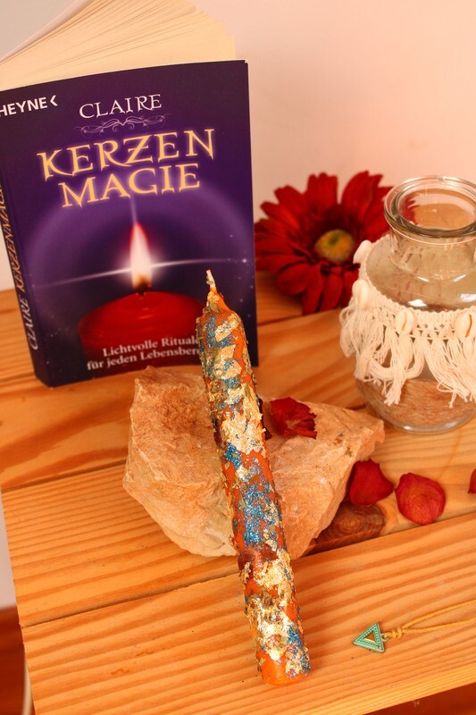 "GLÜCK"-Ritualkerze (orange)