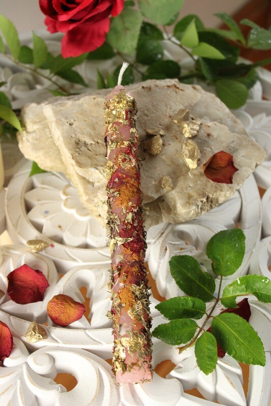 LIEBE-Ritualkerze (rosa)
