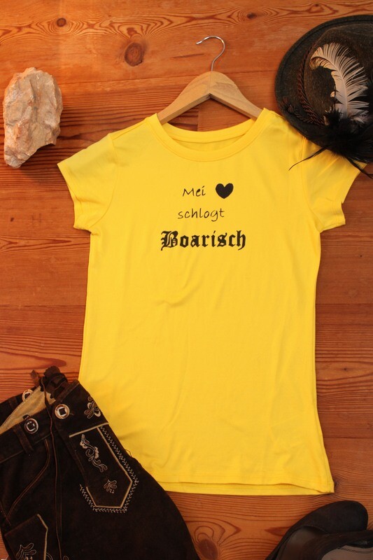 "Mei Herz schlogt Boarisch"-Trachtenshirt
