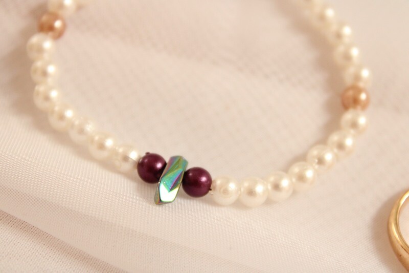 "Regenbogen Aura Quarz"-Perlenarmband
