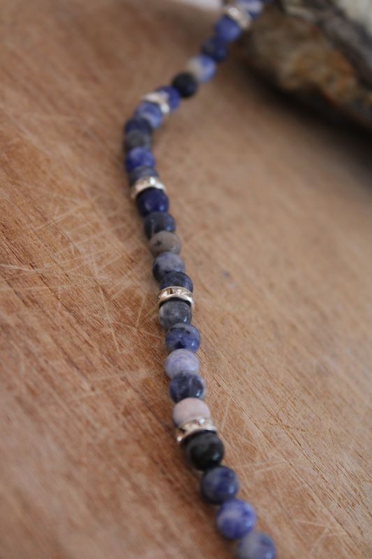 "Sodalith"-Edelstein Kette