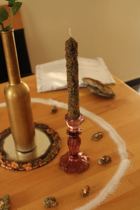 SELBSTBEWUSSTSEIN-Ritualkerze (dunkelgrau)