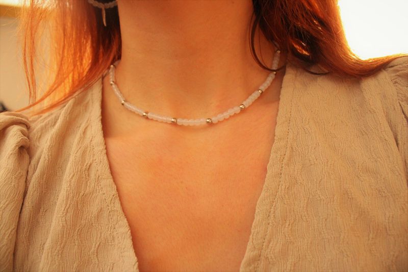 "Mondstein"-Edelsteine Kette