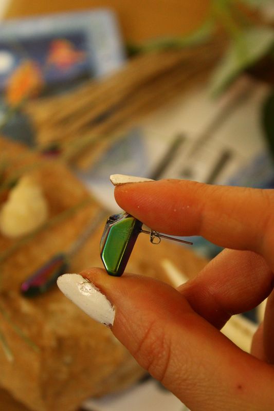 REGENBOGEN AURA QUARZ-Ohrstecker ✨