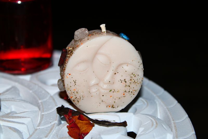 SONNE & MOND-Kristallkerze 🌙🌞