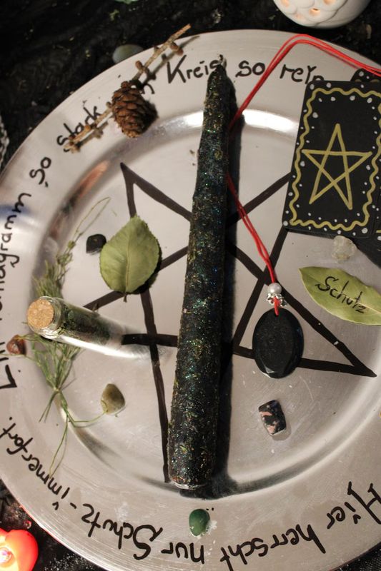 SCHUTZ-Ritualkerze (schwarz)