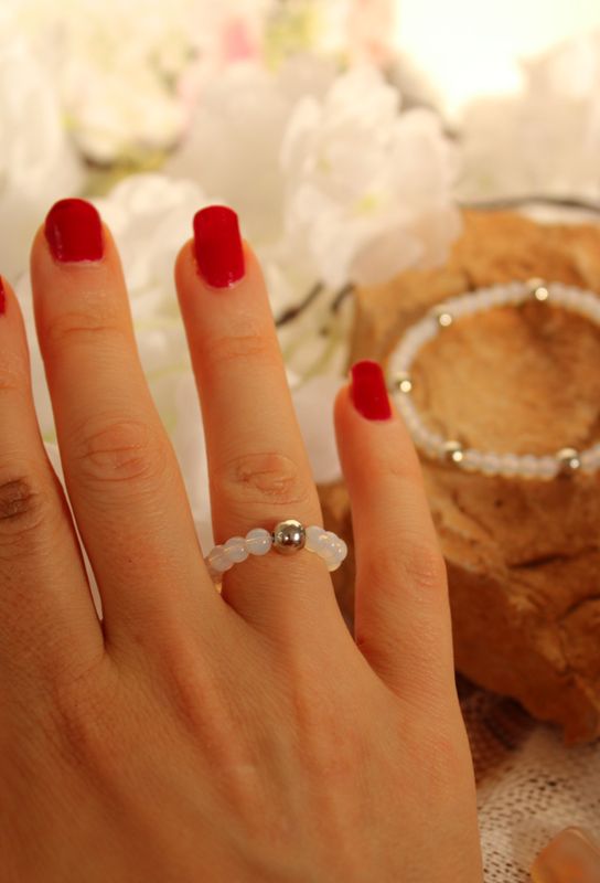 "Mondstein"-Edelstein Ring