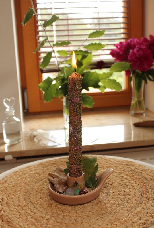 LOSLASSEN-Ritualkerze (grau)