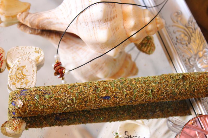 INNERE STÄRKE-Ritualkerze (türkisblau)