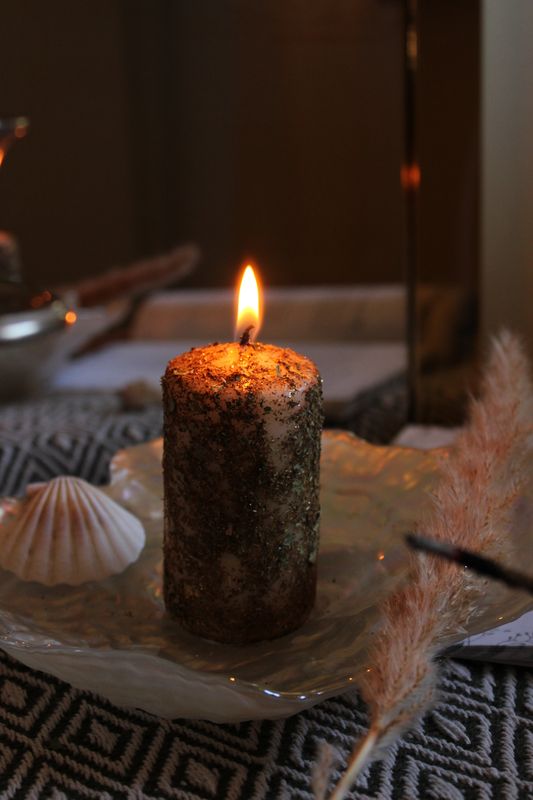 VOLLMOND ENERGIE-Ritualkerze 🌕 (Stumpenkerze)