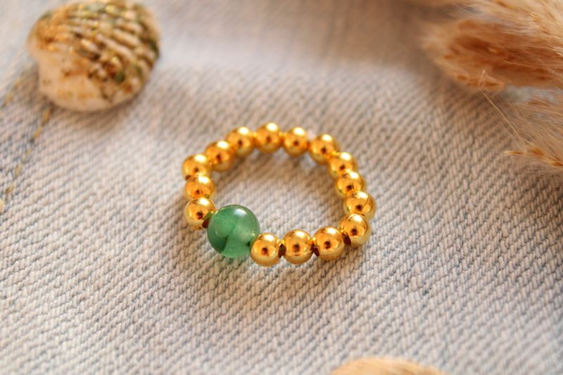 "Füllemagnet"-Edelstein Ring 💚(Aventurin)