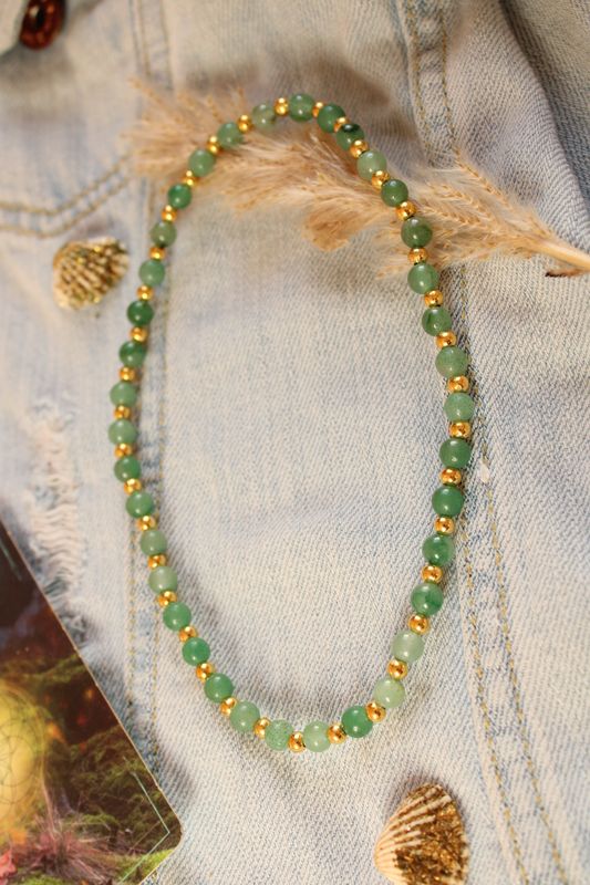 "Füllemagnet"-Edelstein Kette 💚(Aventurin)