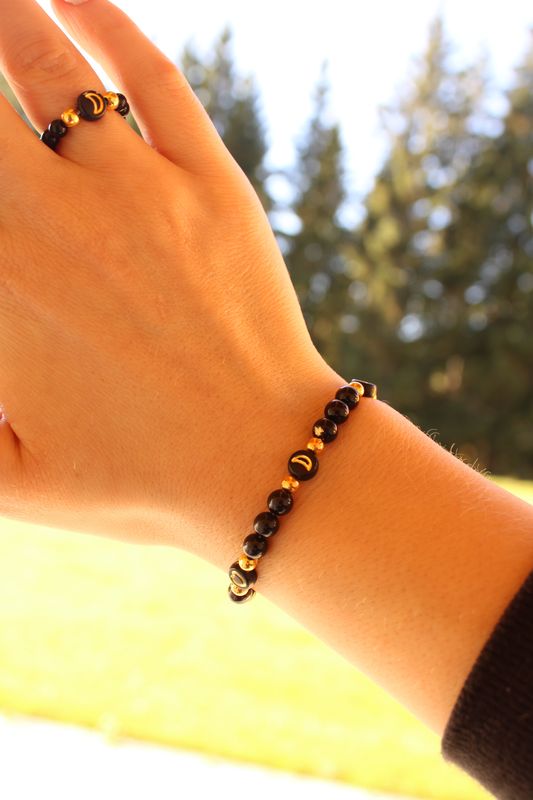 "Aegis Noir"-Turmalin Armband 🖤