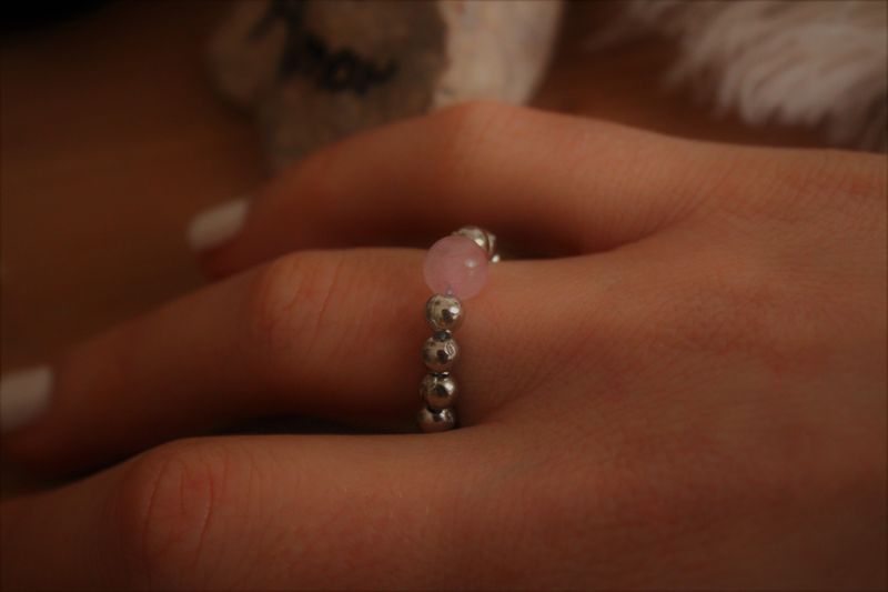 "Rosenquarz"💗 -Edelstein Ring