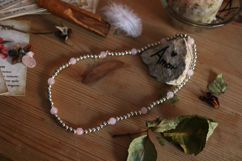 "Rosenquarz"💗 -Edelstein Kette