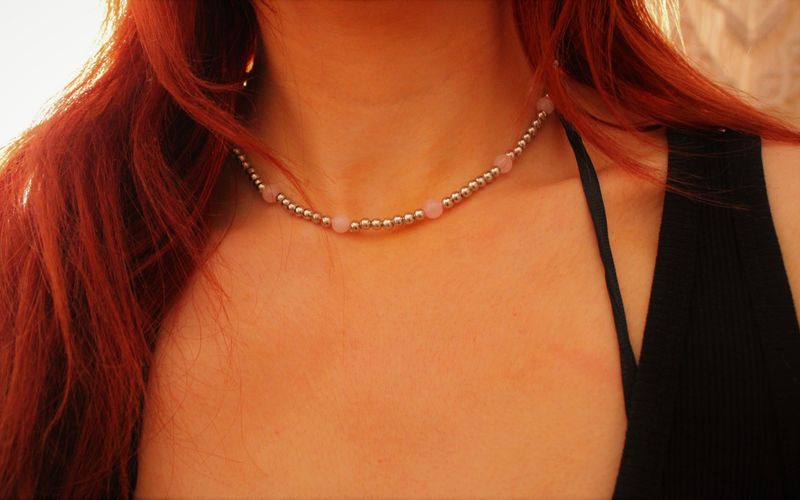 "Rosenquarz"💗 -Edelstein Kette