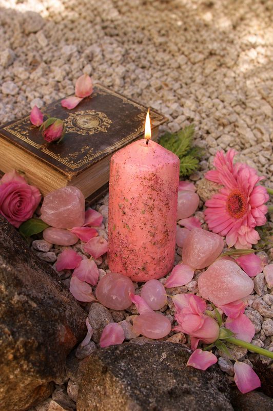 LIEBE- Ritualkerze ❤  (Stumpenkerze)
