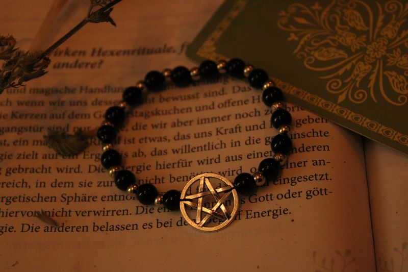 "PENTAGRAMM" 🖤 -Turmalin Armband