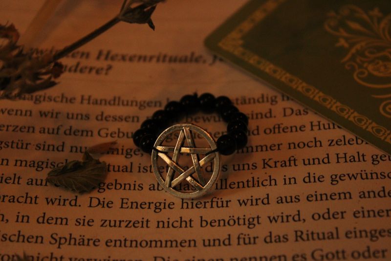 "PENTAGRAMM" 🖤 -Turmalin Ring