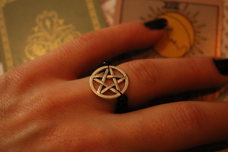 "PENTAGRAMM" 🖤 -Turmalin Ring